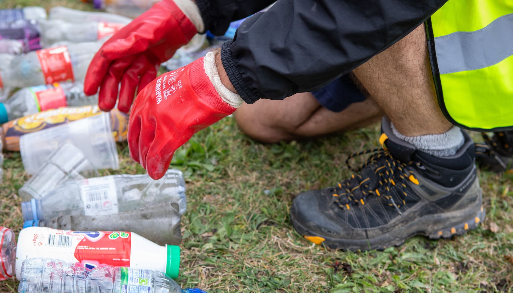 Drinks containers collected at litter pick