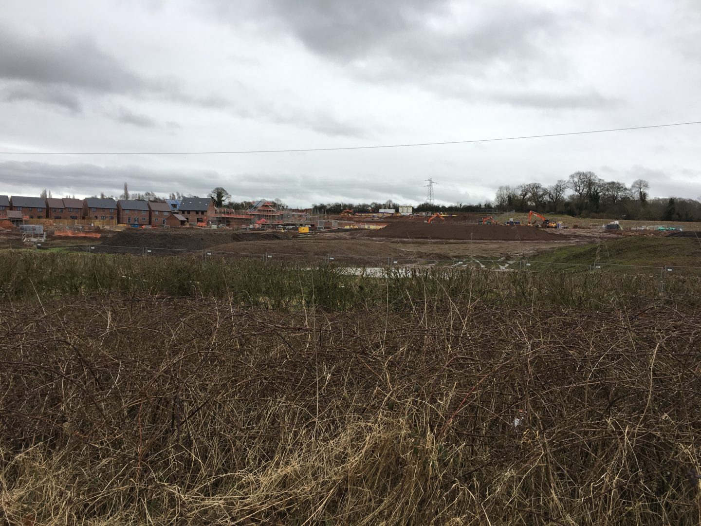 A housing development under construction